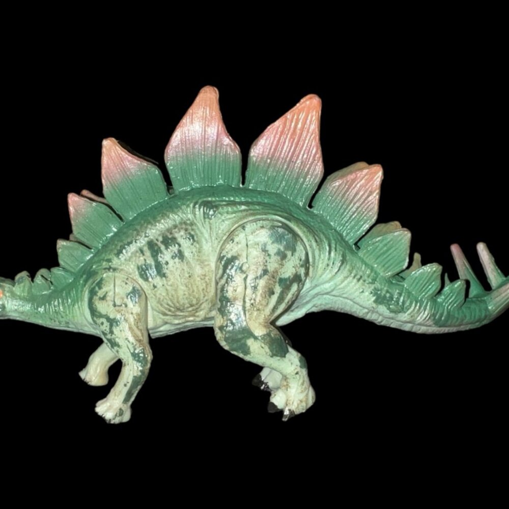 PVC Plastic WOW World NKOK Dinosaur Figures Posable Stegosaurus Dinos 0222!